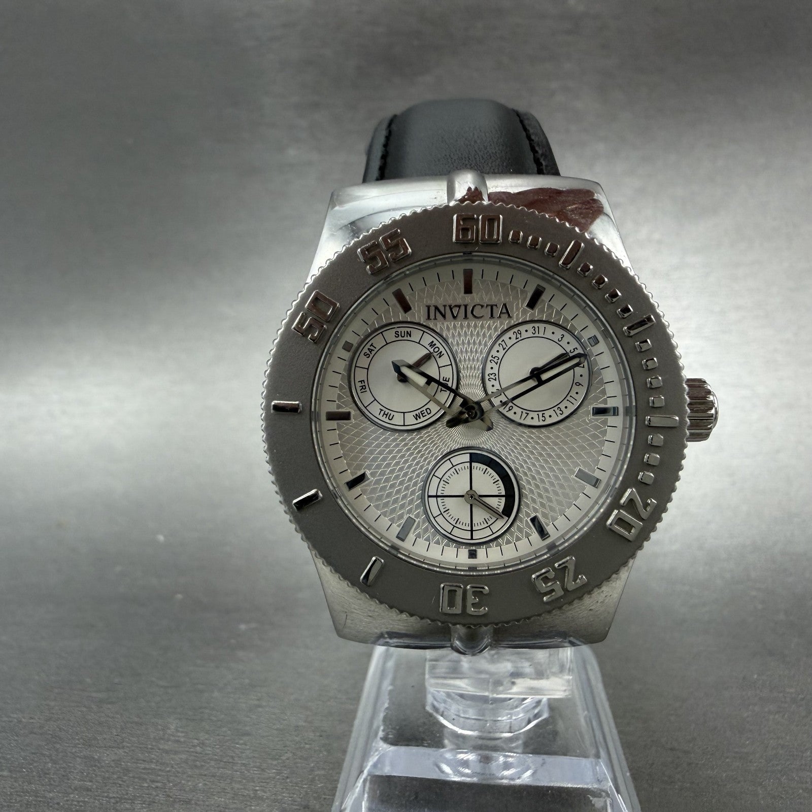 Invicta Wildflower Watch Women 37mm White Dial Silver Tone Daydate 5923 New Batt5
