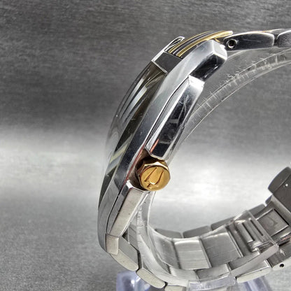 Bulova Tank Watch Men 38mm Silver Dial Two Tone Date Rectangle 98B109 New Batt2