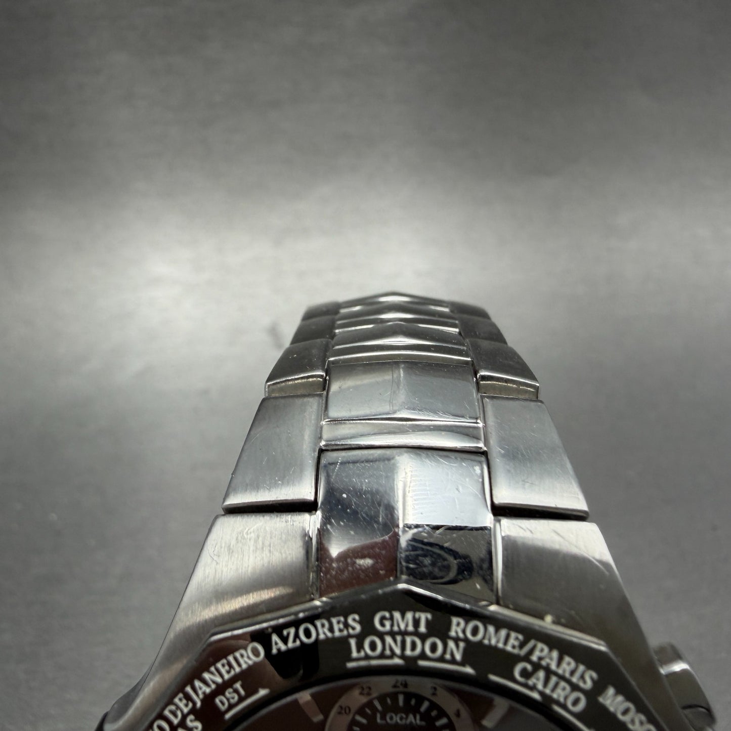 Seiko Coutura World Timer Watch Men 42mm Black Dial Steel Date 5T82-0AA0 PARTS5