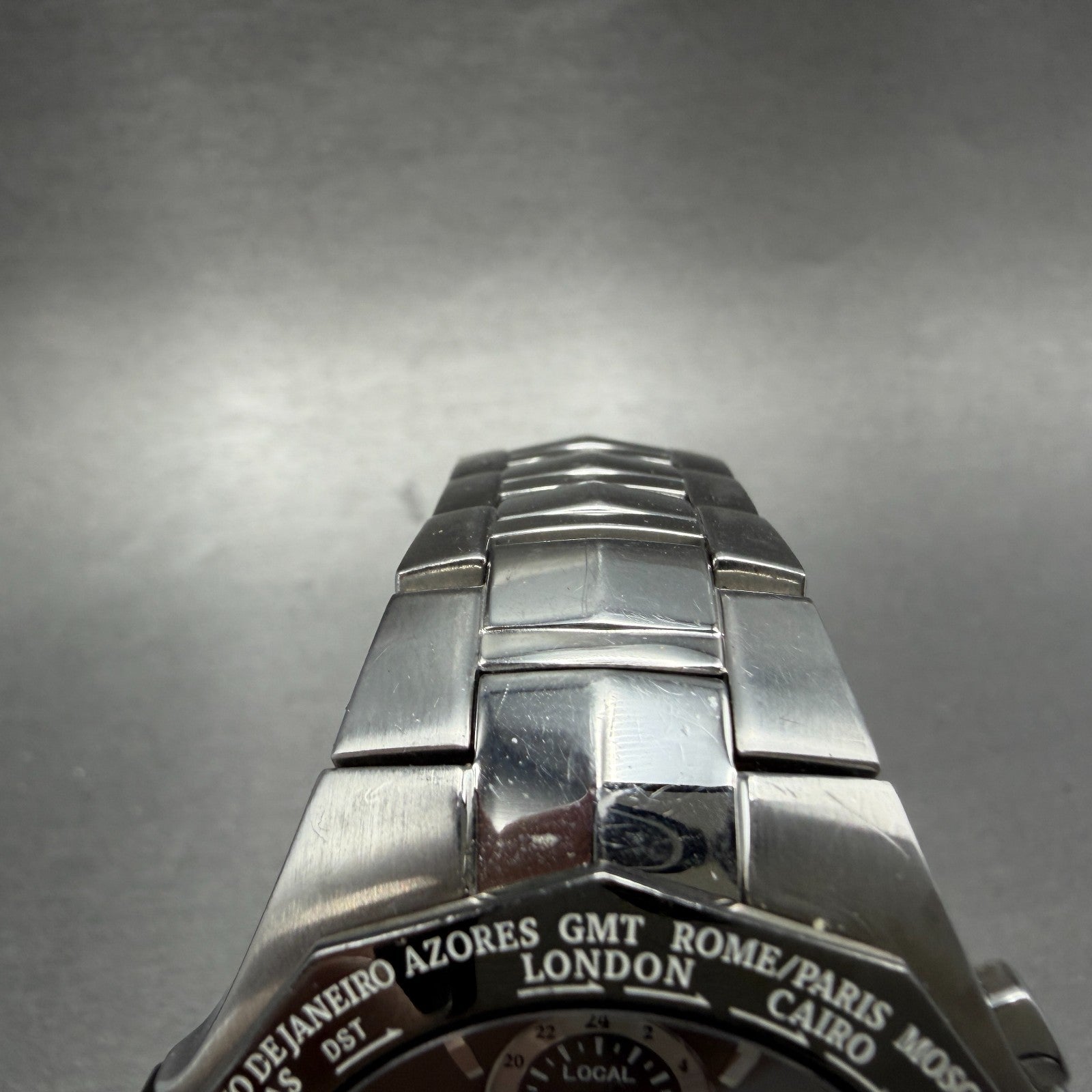 Seiko Coutura World Timer Watch Men 42mm Black Dial Steel Date 5T82-0AA0 PARTS5