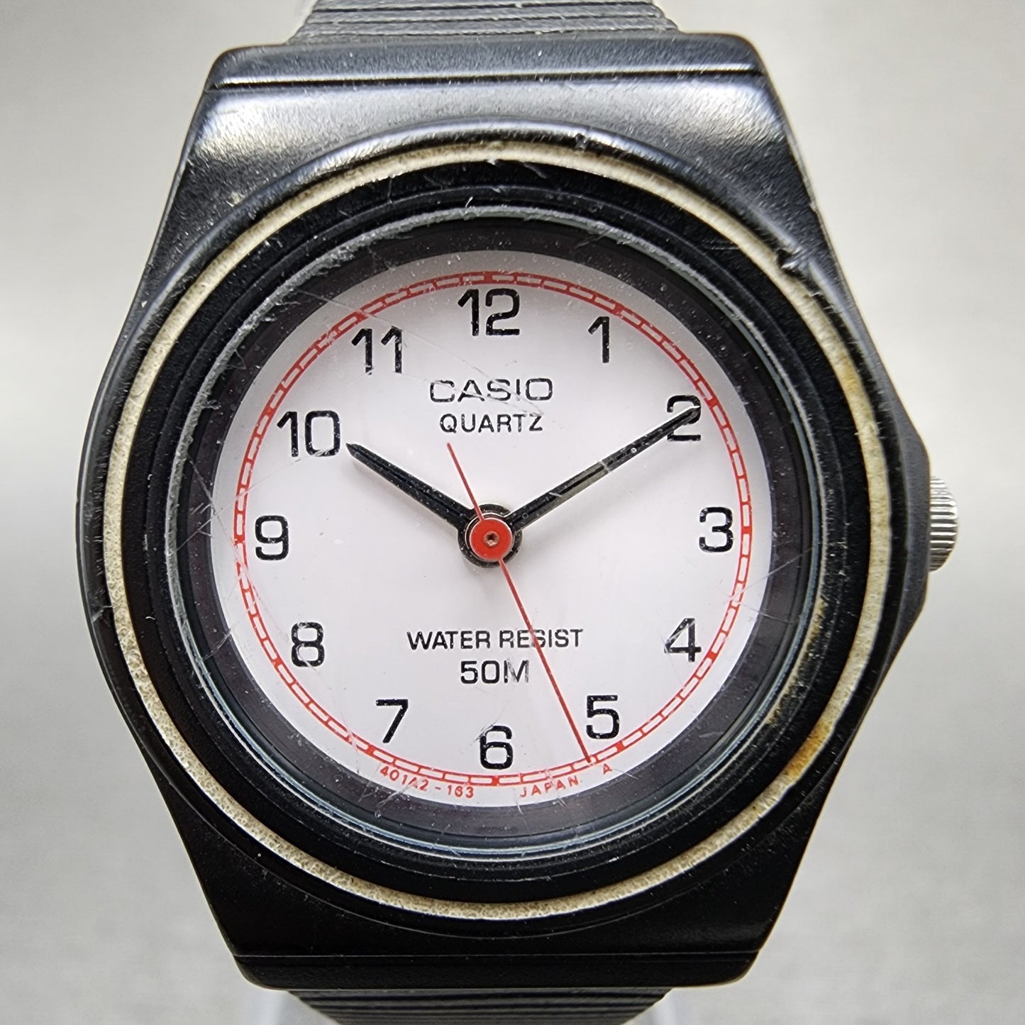 Casio Watch Women 24mm White Dial Black Tone Round LQ30W New Battery1