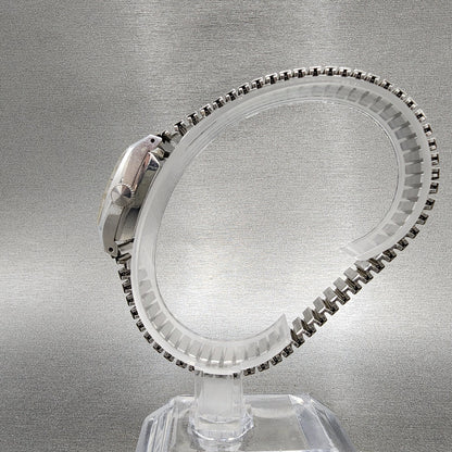 Vintage Seiko Matic lady Watch Women 20mm White Dial Silver Tone Date 2517 Runs6