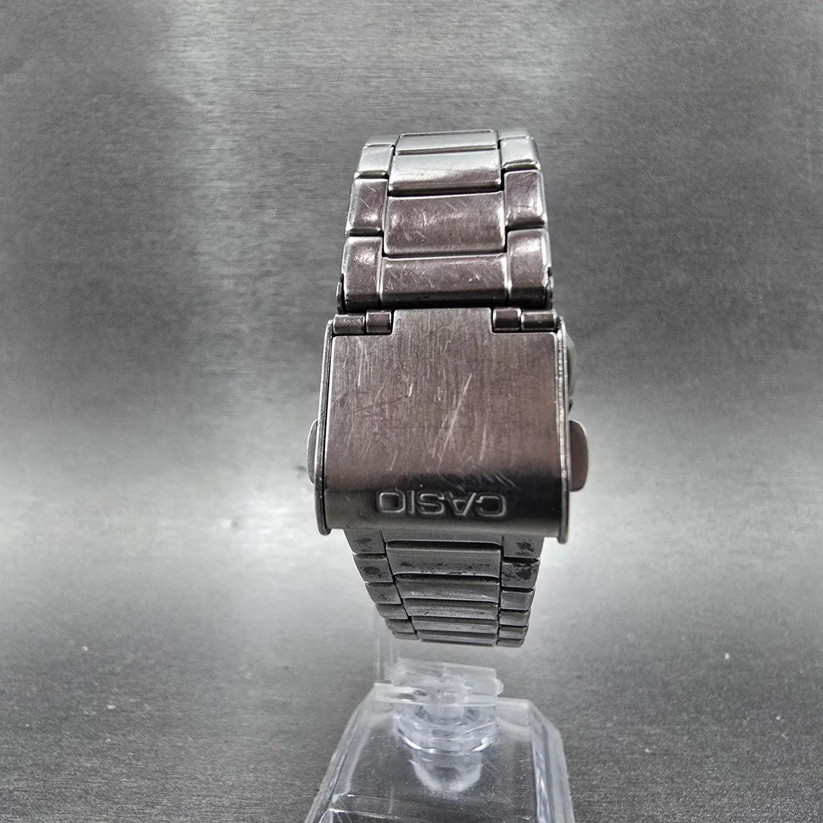 Casio Waveceptor Watch Men 41mm Black Dial Analog Digital Steel WVA-M480 Works h8