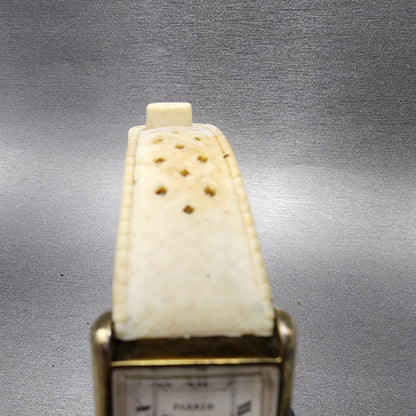 Parker Tank Watch Women 25mm White Dial Gold Tone Rectangle Manual Wind PARTS5