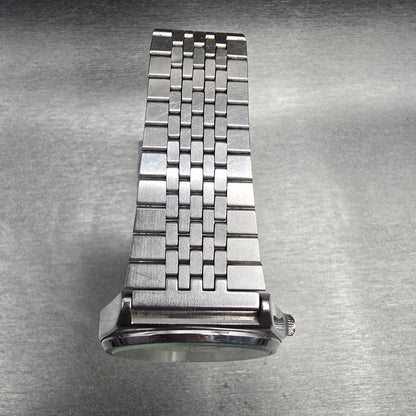 Seiko Alba Watch Men 36mm Luminous Dial Silver Tone Daydate V743-8A10 New Batt F4
