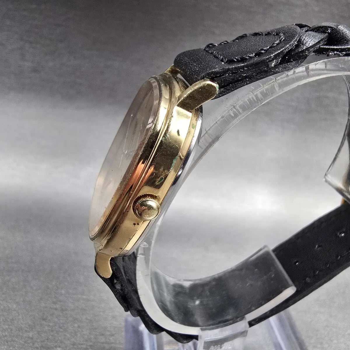 Seiko SQ Watch Men 31mm Gold Dial Gold Tone Daydate Rectangle 8223-5120 New Batt2