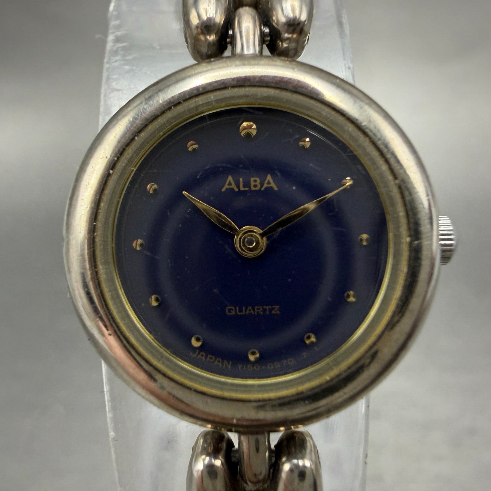Seiko Alba Watch Women 19mm Blue Dial Silver Tone Round Y150-0G30 New Battery1