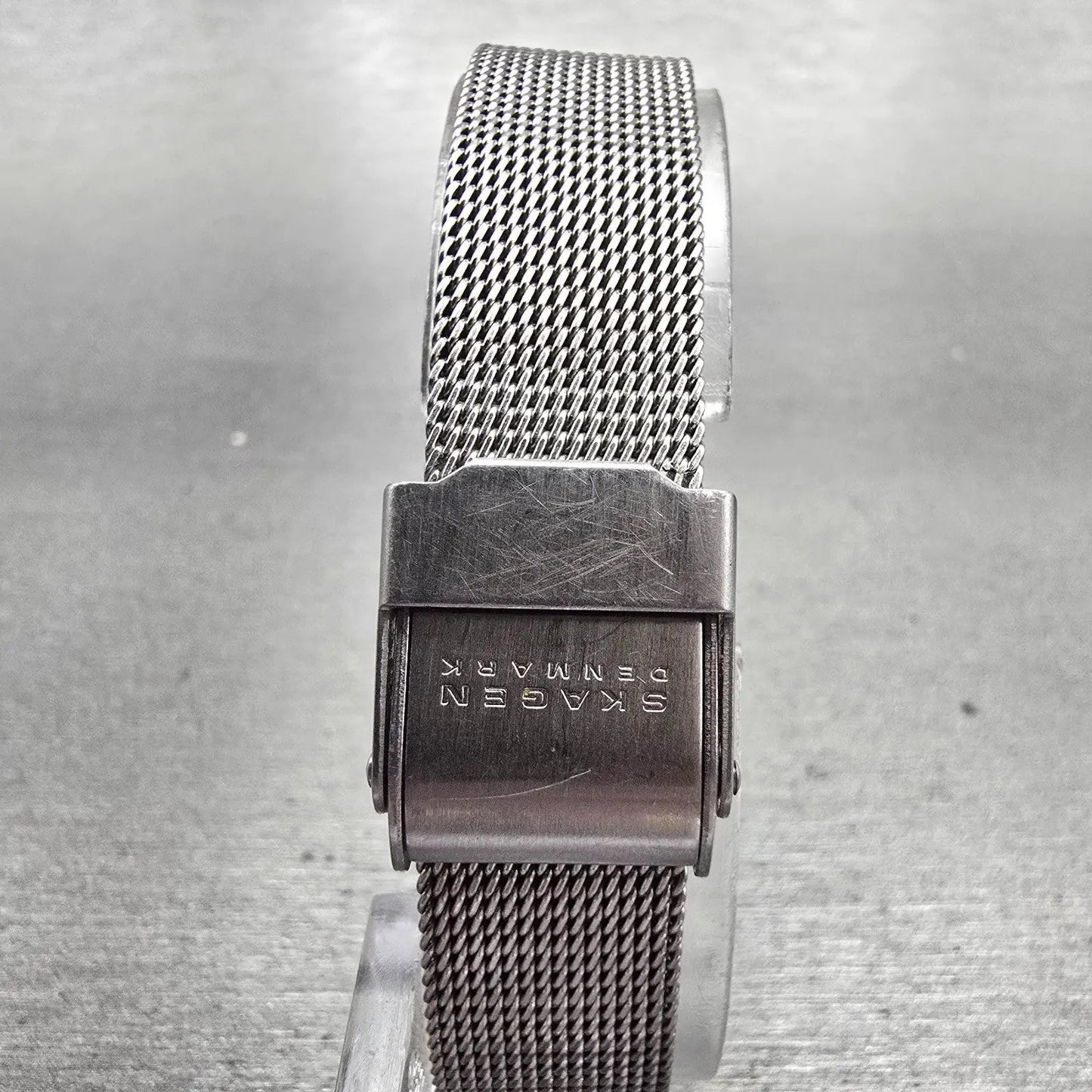Skagen Denmark Watch Women 16mm Black Dial Silver Tone 271SSSBD New Battery7