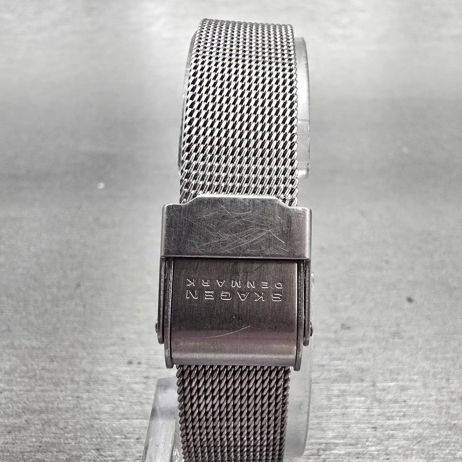 Skagen Denmark Watch Women 16mm Black Dial Silver Tone 271SSSBD New Battery7