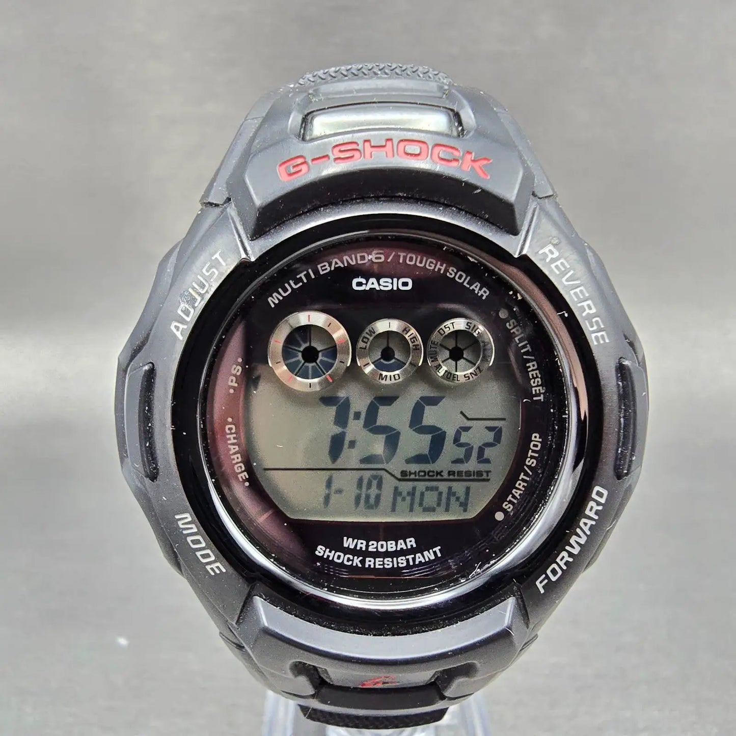 Casio G-Shock GW-M530A Watch Men 47mm Digital Black Alarm Chrono Solar Works AD0