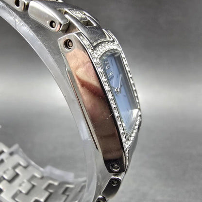 Citizen Eco-Drive Tank Watch Women 17mm MOP Dial Silver Crystal Bezel Runs JP3
