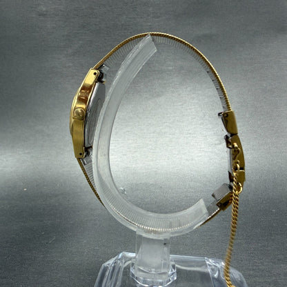 Seiko Watch Women 20mm Champagne Dial Gold Tone Round 8Y21-0020 New Battery GH56