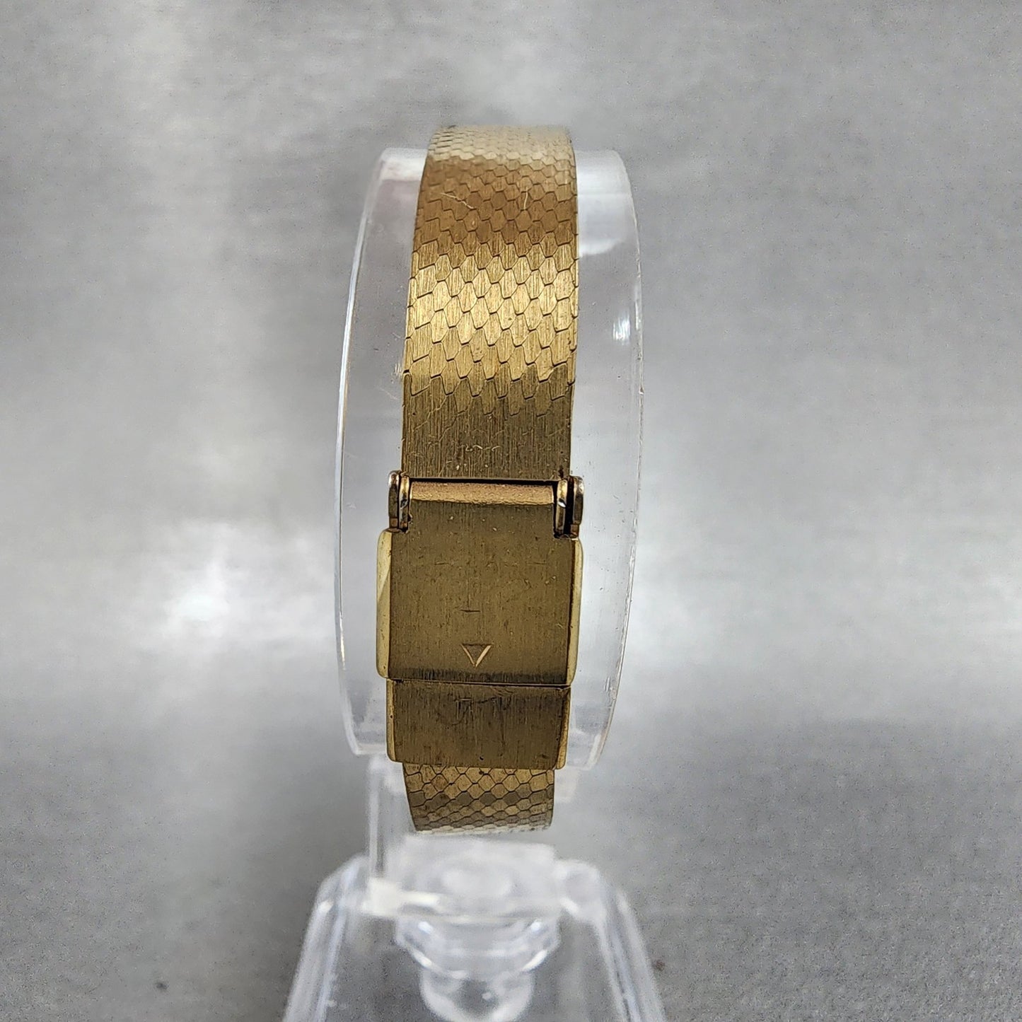 Seiko Lassle Tank Watch Women 16mm Blue Dial Gold Tone 4n005409 PARTS8