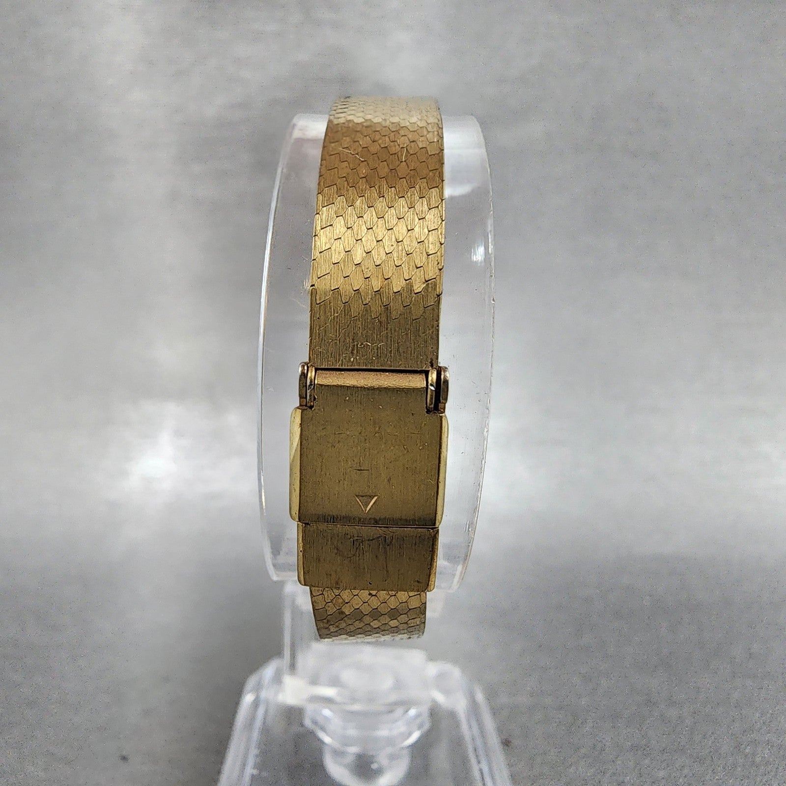 Seiko Lassle Tank Watch Women 16mm Blue Dial Gold Tone 4n005409 PARTS8