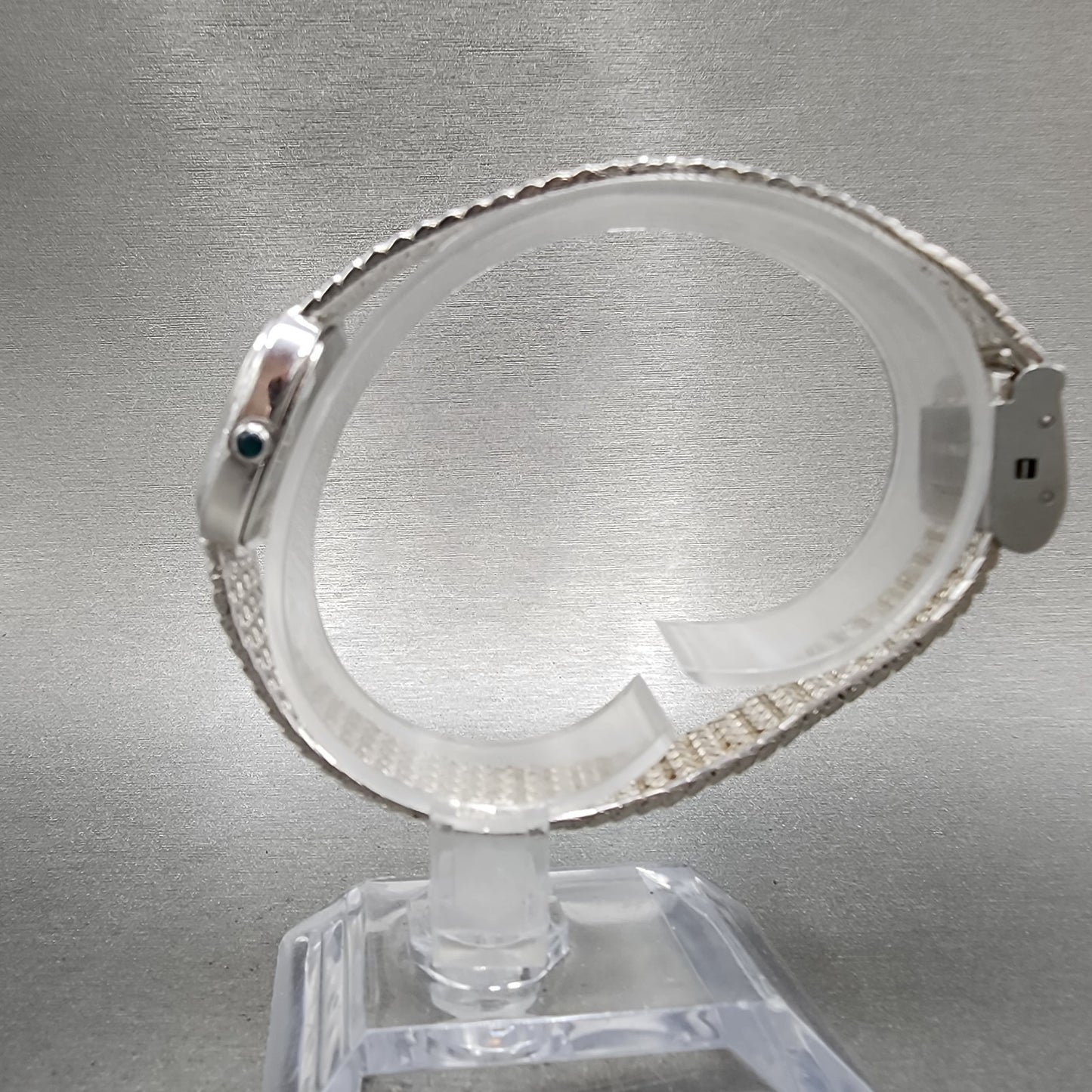 Cyma Watch Women 21mm Silver Dial Silver Tone Oval 706 Mesh Band PARTS7