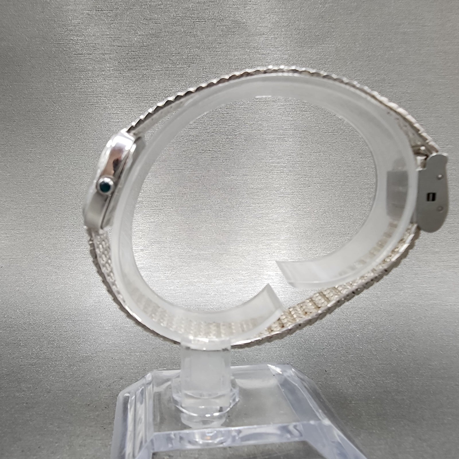Cyma Watch Women 21mm Silver Dial Silver Tone Oval 706 Mesh Band PARTS7