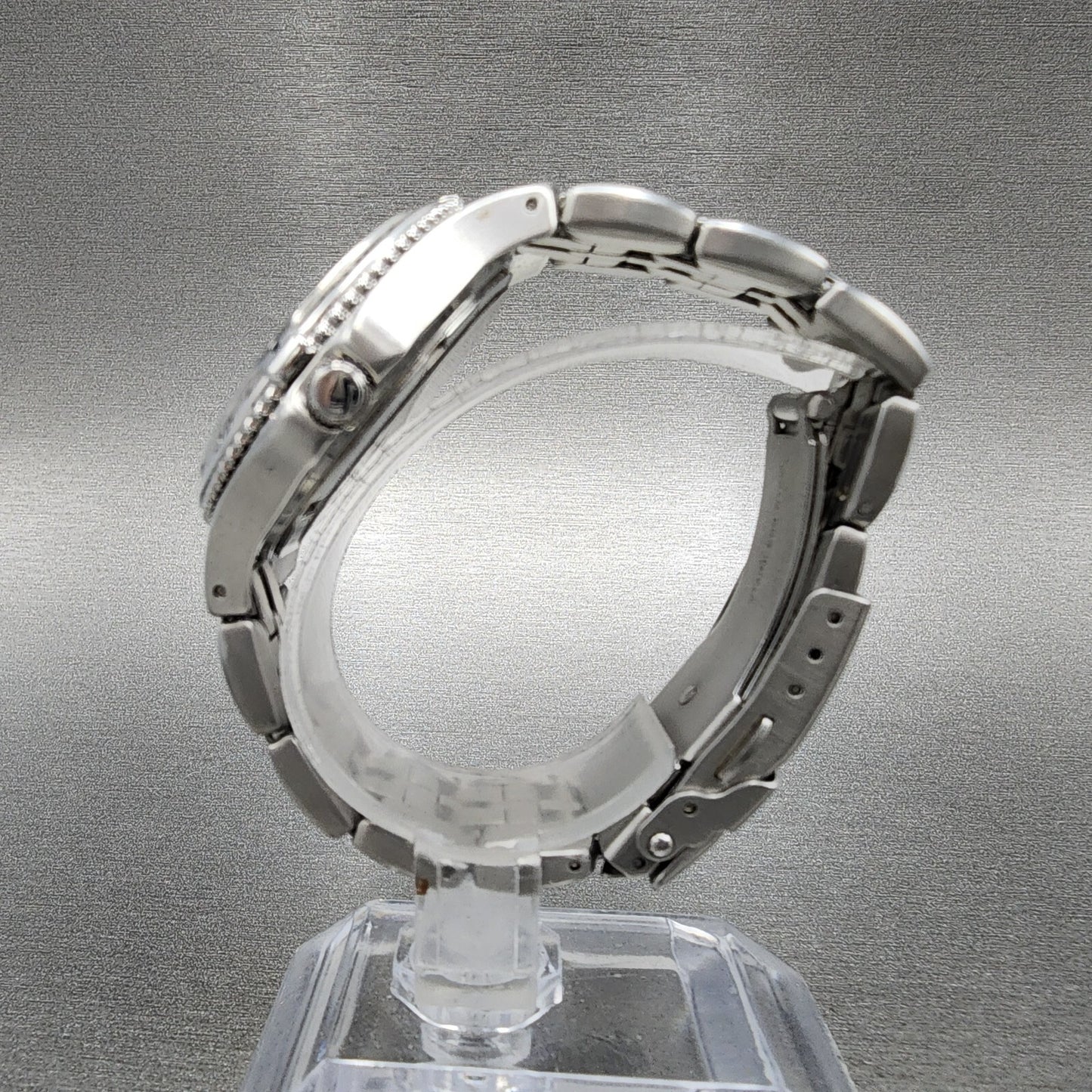 Fossil Dive Watch Women 35mm Blue Dial Steel Daydate Sun Moon Round New Battery6