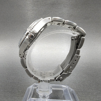 Fossil Dive Watch Women 35mm Blue Dial Steel Daydate Sun Moon Round New Battery6