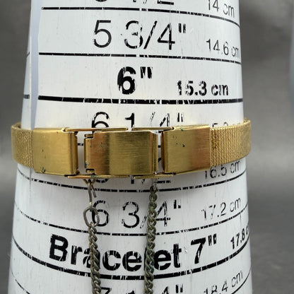 Seiko Watch Women 17mm Champagne Dial Gold Tone Round 2C21-0160 New Battery VTG10