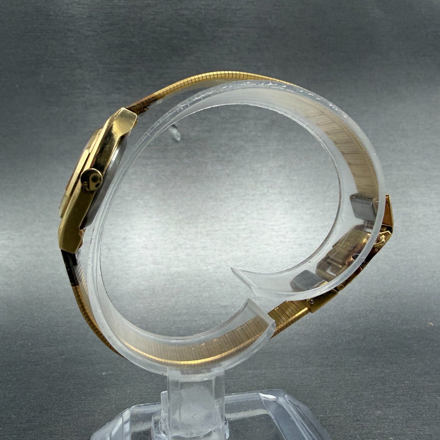 Seiko Watch Women 19mm Gold Dial Gold Tone Round 5420-5099 New Battery NOS6