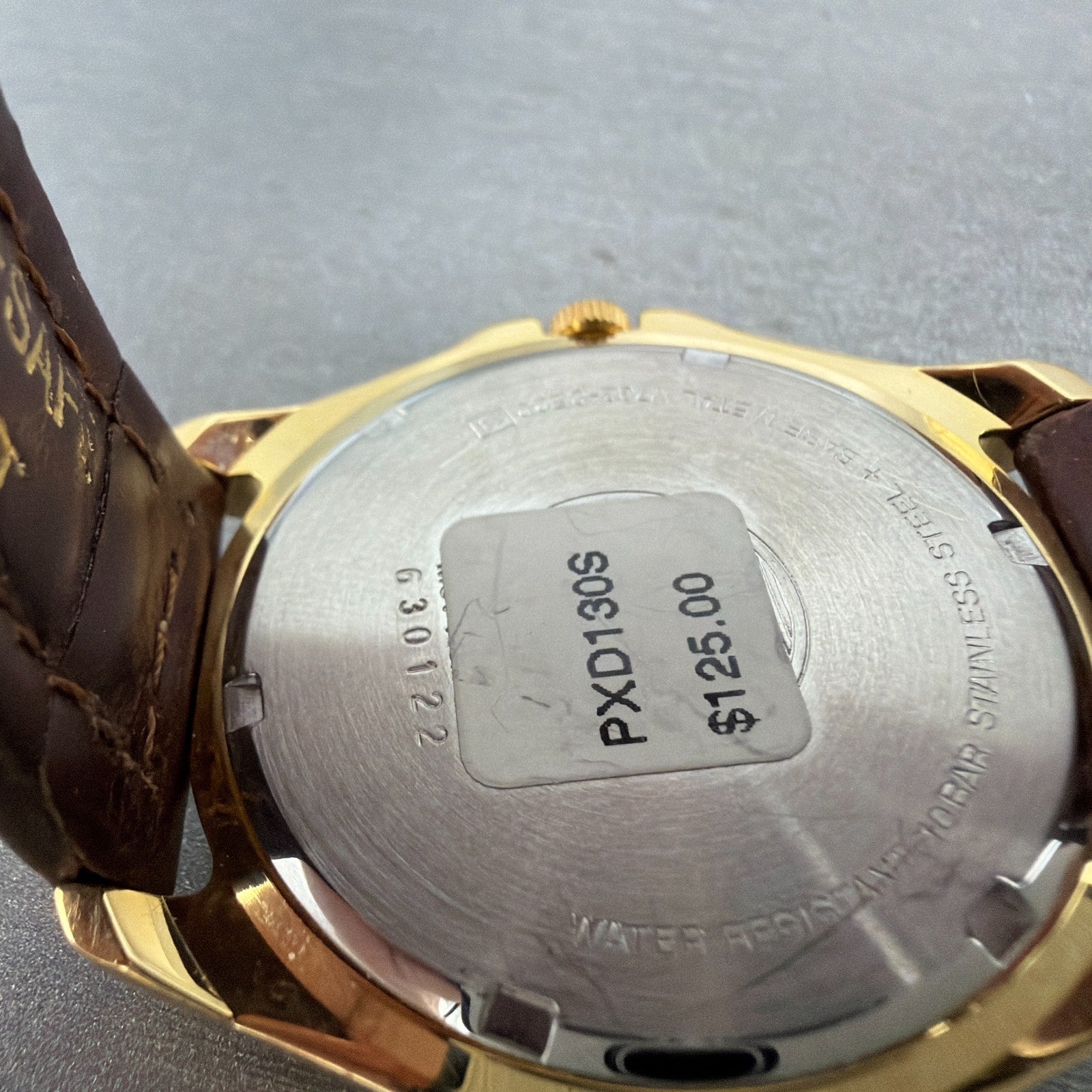 Pulsar Dive Watch Men 39mm Cream Dial Gold Tone Date V732-0E00 SAMPLE PARTS10