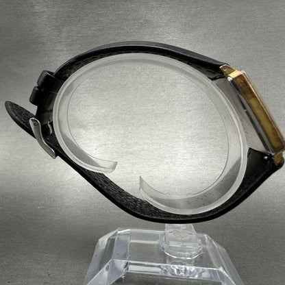 Seiko Tank Watch Men 27mm Black Dial Gold Tone Rectangle 2620-5370 New Battery8