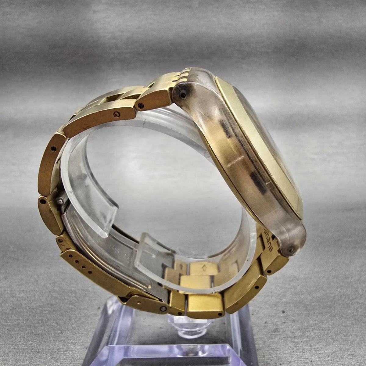 Swatch Irony Full-Blooded Gold Watch Men 42mm Gold Dial SVCK4032G New Battery 548