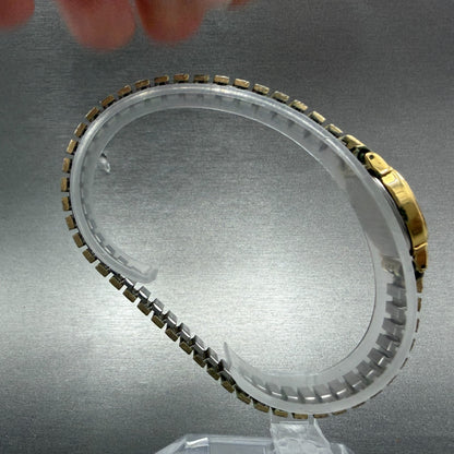 Seiko Watch Women 17mm Champagne Dial Gold Tone Rectangle 2Y00-5028 New Battery8