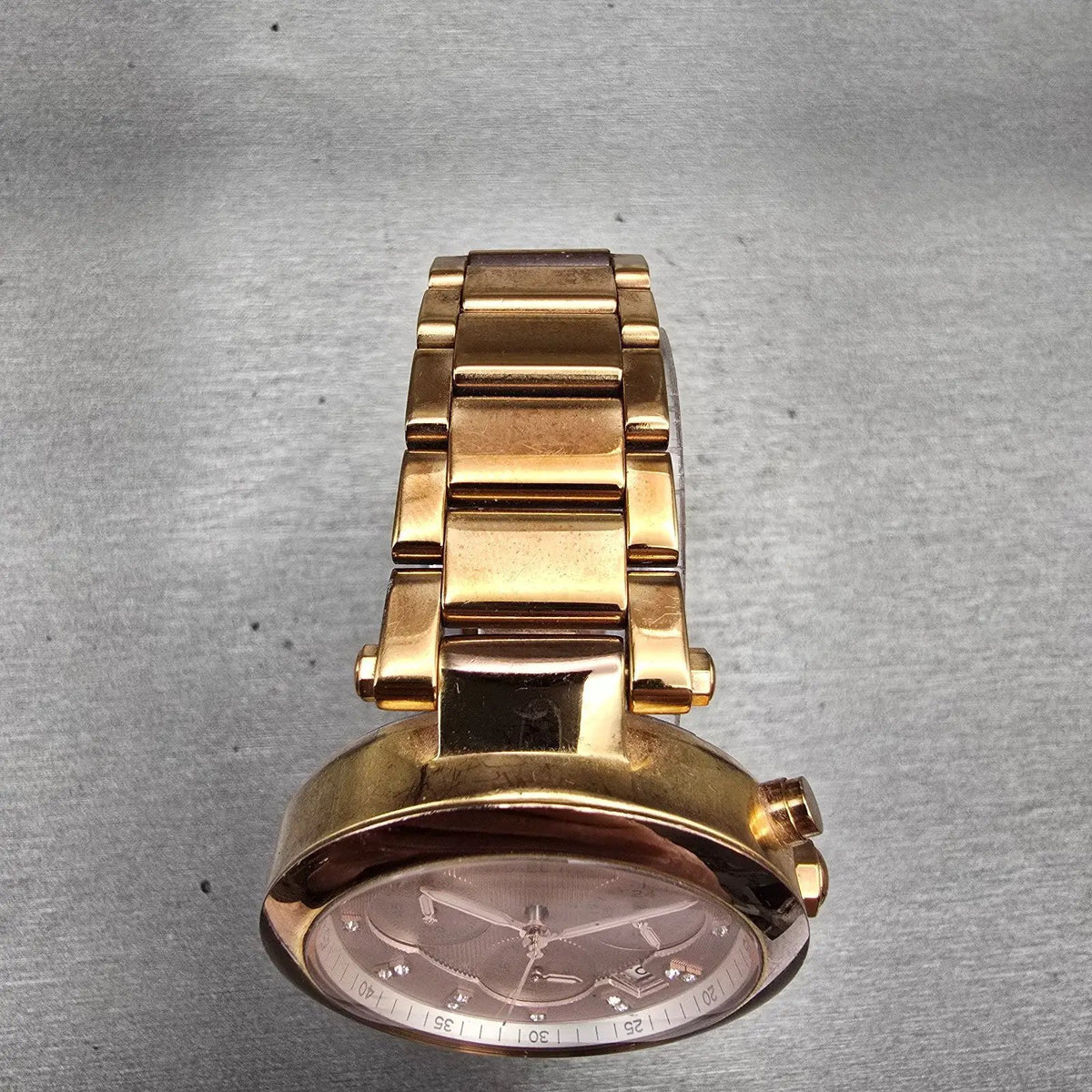 Michael Kors Parker Watch Women 39mm Pink Dial Rose Gold Chrono MK5277 New Batt4