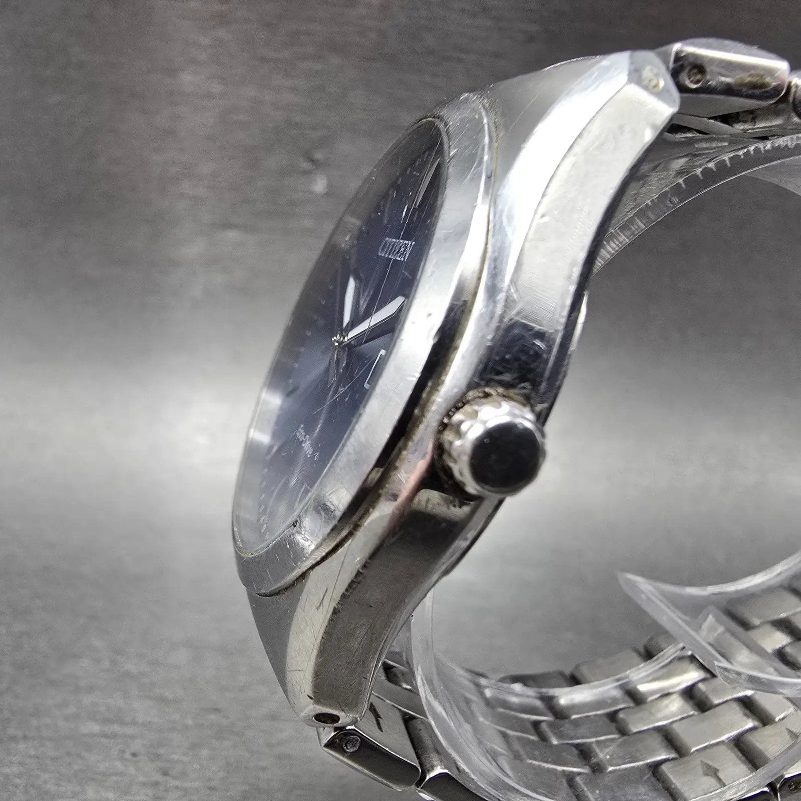 Citizen Eco-Drive Watch Men 40mm Blue Dial Silver Tone Date E111-S099641 Runs2