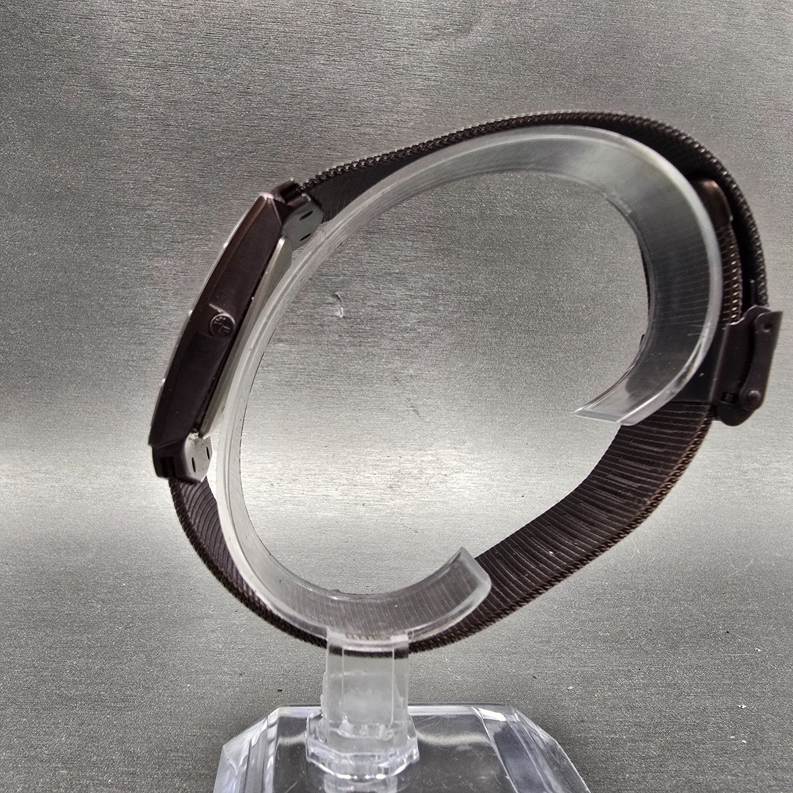 Skagen Watch Men 34mm Brown Dial Purple Tone Daydate Rectangle 396LTMD PARTS7