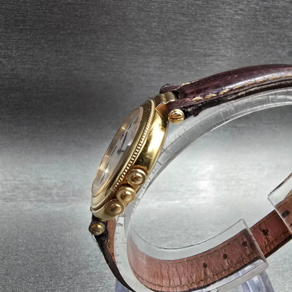 Seiko Lassale Watch Women 26mm White Dial Gold Round 1F20-0D39 New Battery VTG2
