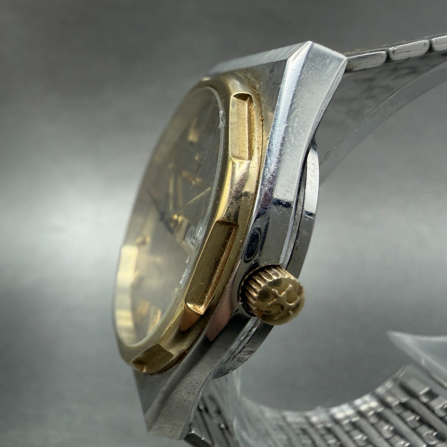 Hamilton Watch Men 35mm Silver Dial Two Tone Daydate Round 907880 PARTS3