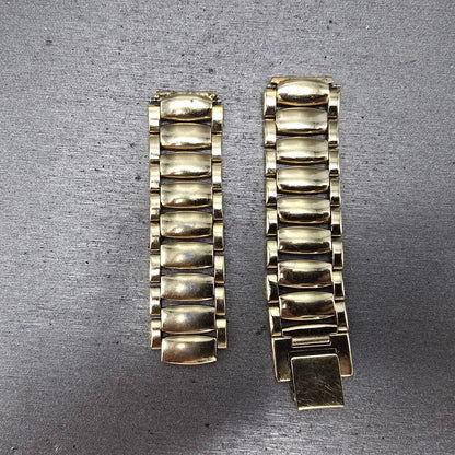 Seiko Bracelet 15mm Stainless Steel Gold Tone Vintage Japan G1395E MISSING CLASP0