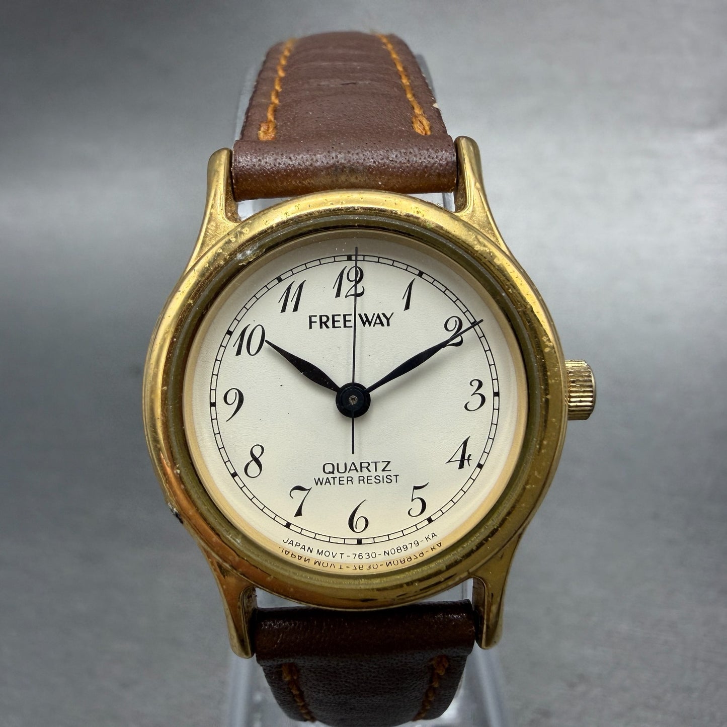 Citizen Free Way Watch Women 24mm White Dial Gold Tone 7630-S34961 New Battery1