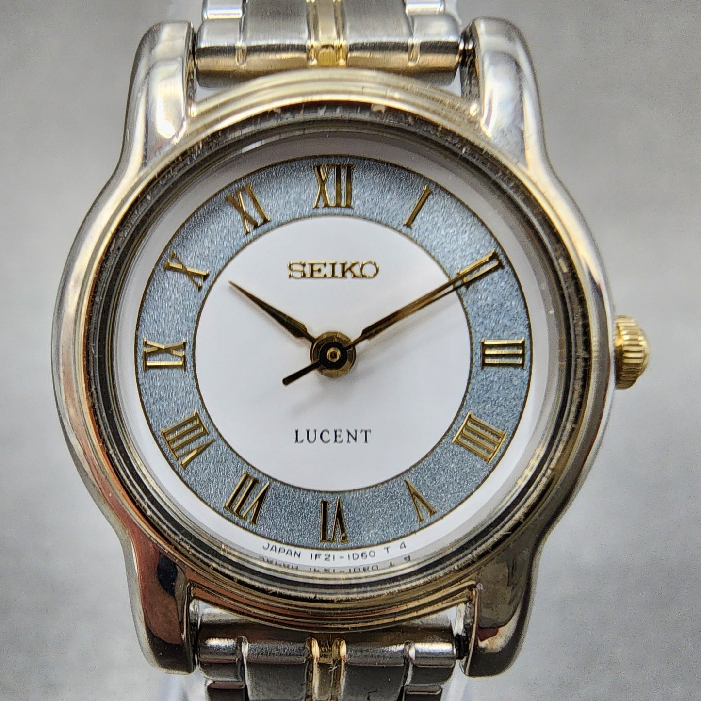 Seiko Lucent Watch Women 22mm White Dial Two Tone 1f210j80 New Battery1