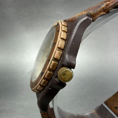 Timex Indiglo Watch Men 38mm Cream Dial Brown Tone Round New Battery VTG2