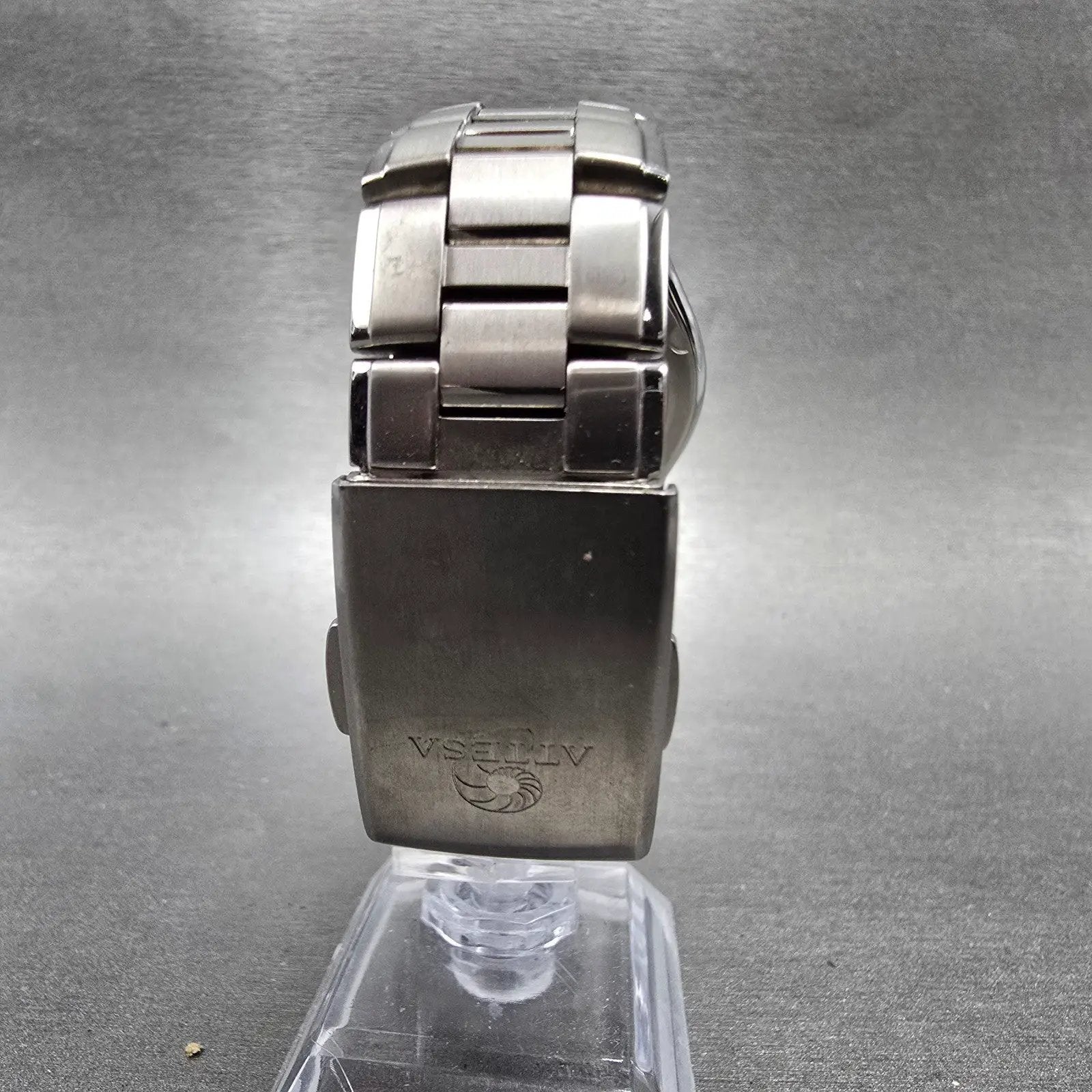 Citizen Eco-Drive Attesa Watch Men 38mm Black Dial Titanium H410-T003788 PARTS!!11