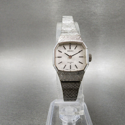 Seiko Watch Women 19mm Silver Dial Silver Tone Manual Octangon 17-3430 Runs