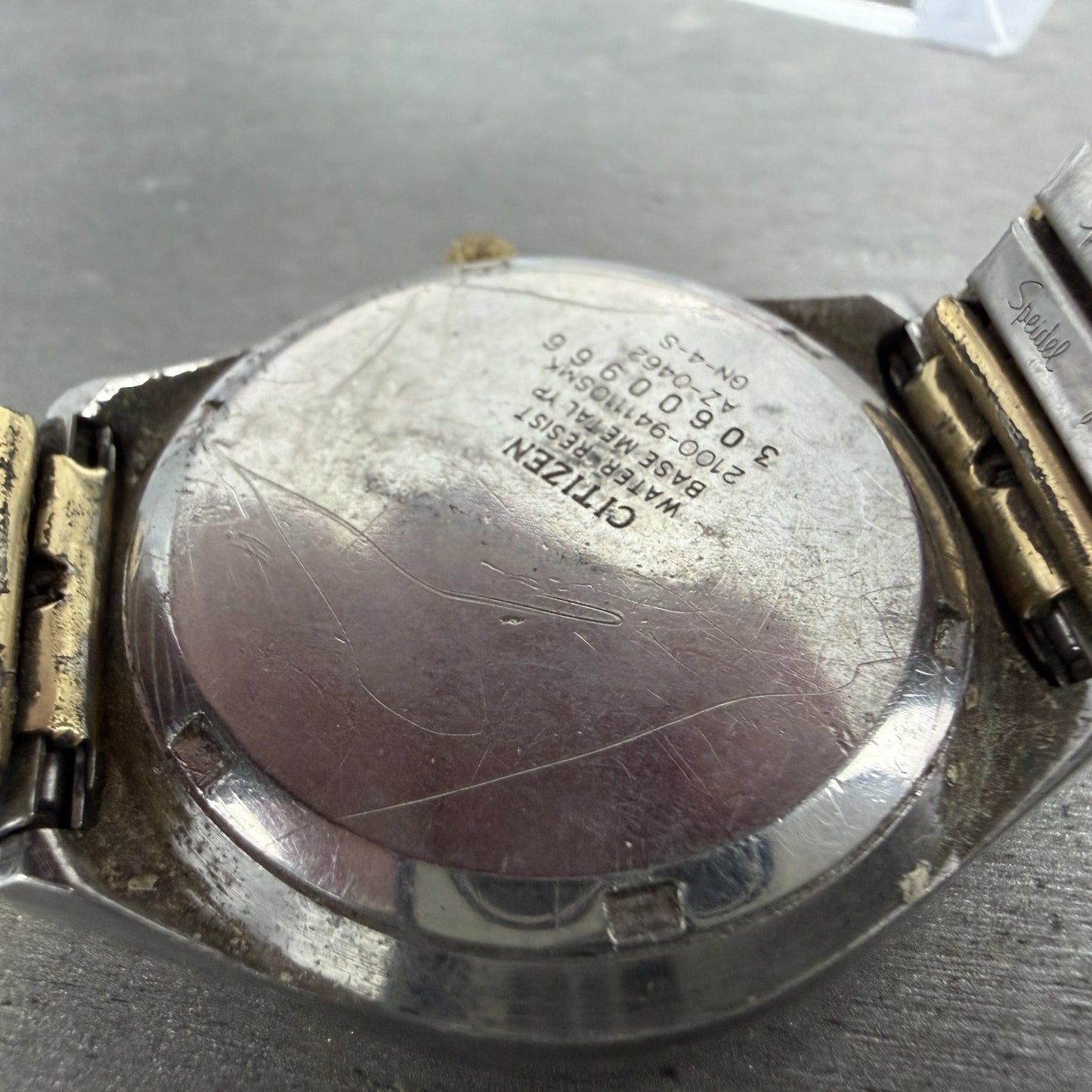 Citizen Seven Watch Men 36mm Champagne Dial Gold Tone Daydate READ!! 2100-9411109