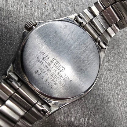 Seiko Spirit Watch Men 35mm Silver Dial Silver Tone Daydate 7N43-7180 New Batt10