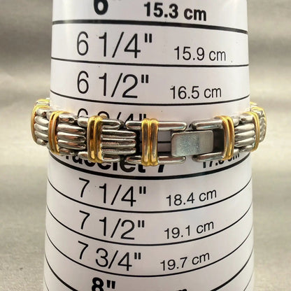 Seiko Watch Women 20mm White Dial Two Tone Round V400-1229 New Battery Vintage9