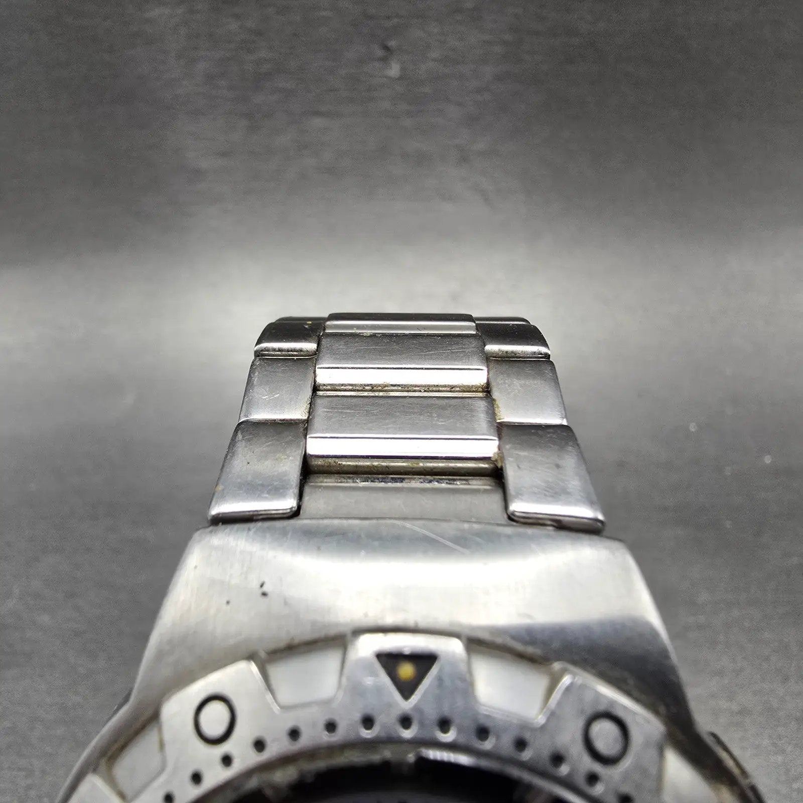 Fossil Blue Automatic Dive Watch Men 42mm Silver Dial Steel Date AM-4029 Runs4