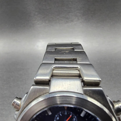Citizen Eco-Drive Citta Chronograph Watch Men 37mm Blue Dial Steel 0870-H15 PART5