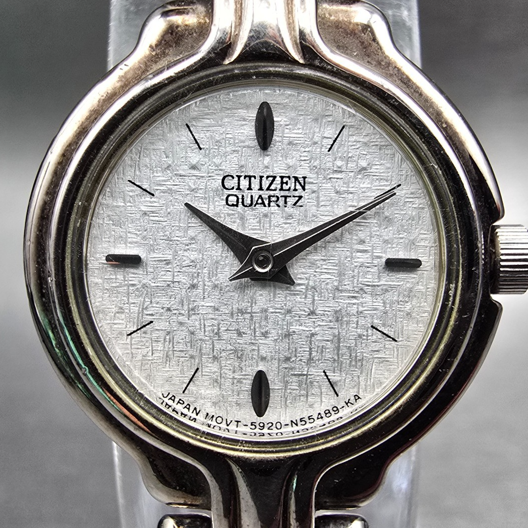 Citizen Watch Women 21mm Silver Dial Silver Round 5920-S57707 New Battery VTG1