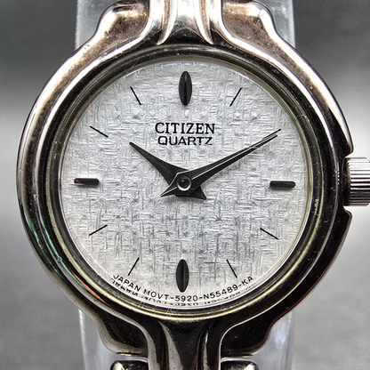 Citizen Watch Women 21mm Silver Dial Silver Round 5920-S57707 New Battery VTG1