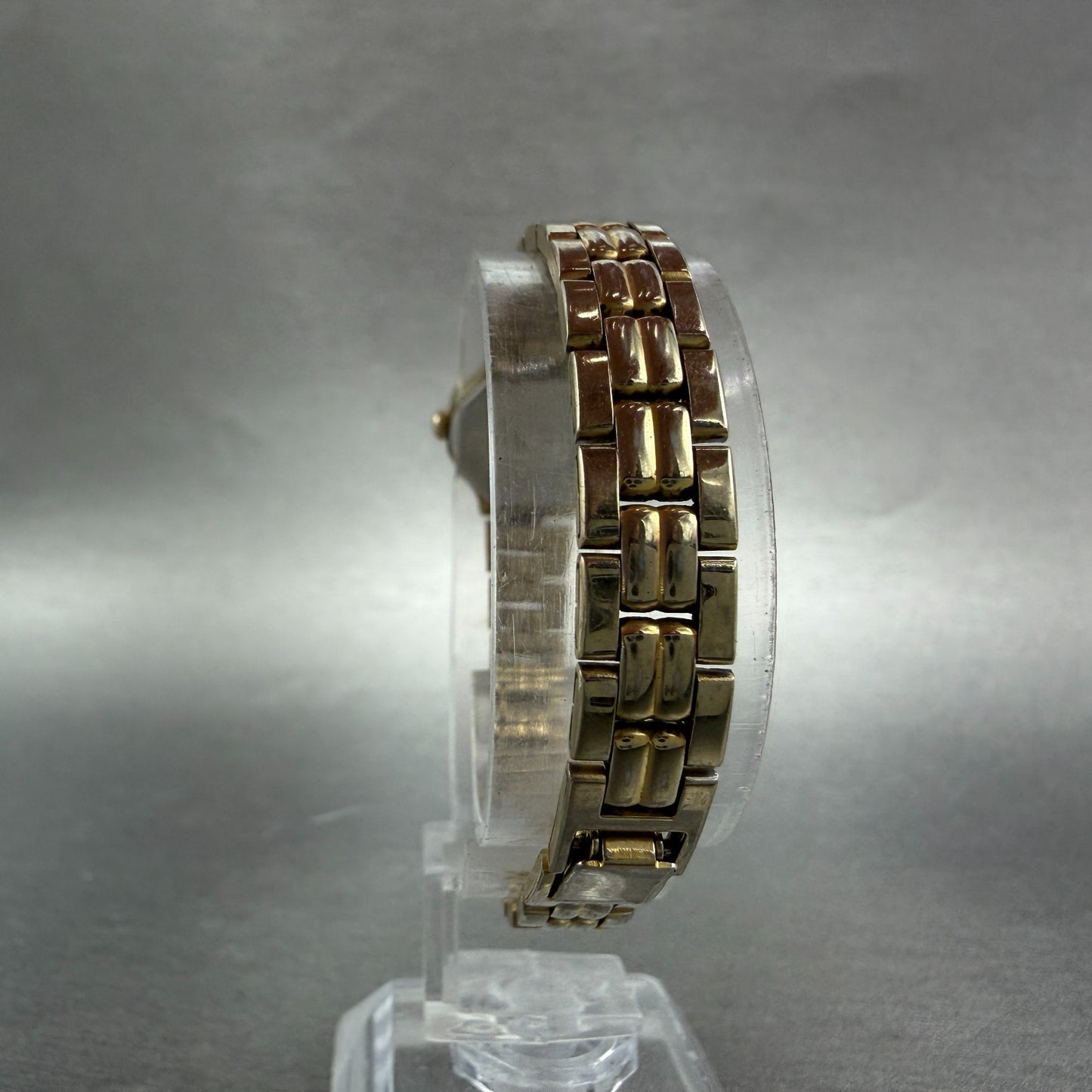 Seiko Watch Women 17mm Champagne DIla Gold Tone Oval 1F20-5B19 New Battery VTG7