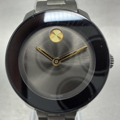 Movado Bold Watch Women 25mm Black Dial Black Tone Round 3600326 New Battery1