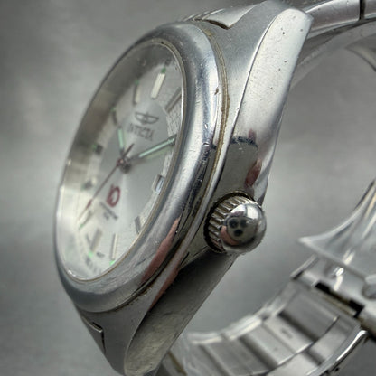 Invicta Watch Men 37mm Silver Dial Silver Tone Date Round 3251 New Battery2