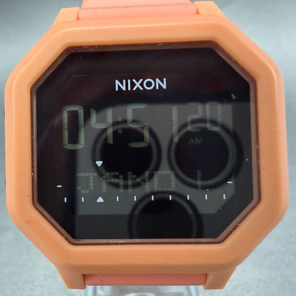 Nixon Siren Watch Women 38mm Digital Pink Tone Chrono Tide Octagon New Battery1
